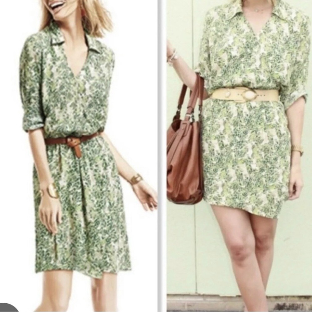 Cabi Leaf Print Faux Wrap Dress - CABI 280